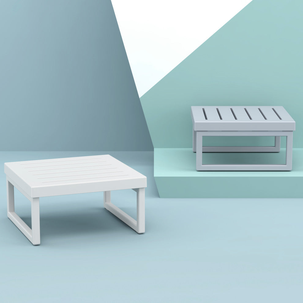 Mykonos Square Coffee Table Silver