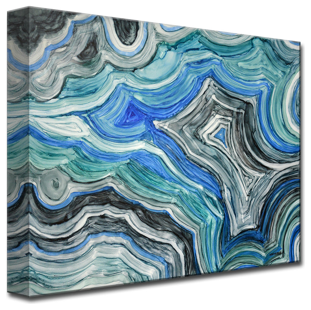 Ready2Hangart 'Cool Agate' By Norman Wyatt, Jr Canvas Art, 12" Hx16" W