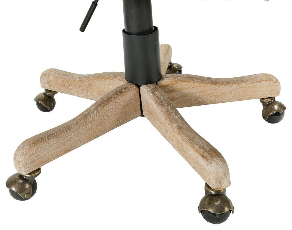 Swivel Task Chair With Tufted Back, Gray