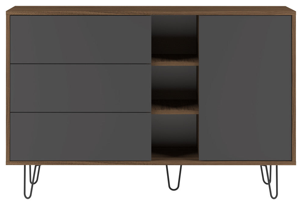 Symbiosis Aero Sideboard, Walnut/Gray