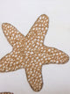 White Decorative Pillow Shams 24"x24" Cotton, Gold Starfish