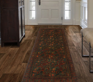Semi Antique Camdyn Gray/Charcoal Runner, 3'9x9'0