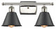 Innovations 516-2W-PN-M8-BK 2-Light Bath Vanity Light, Polished Nickel