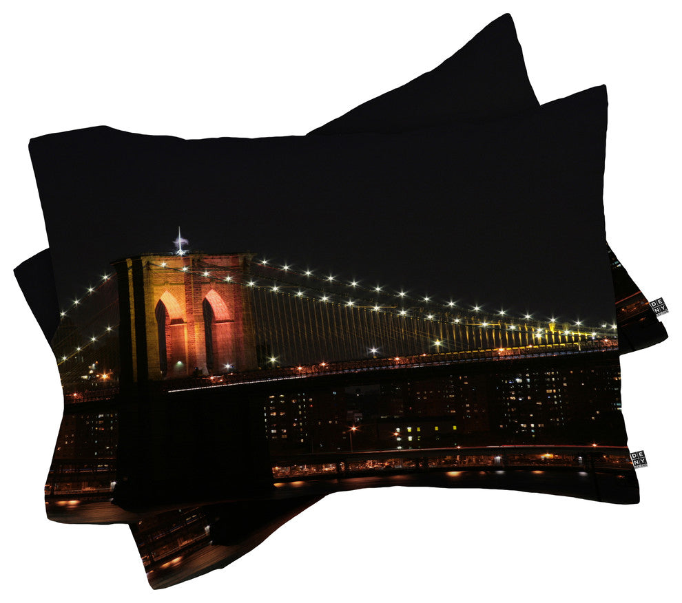 Deny Designs Leonidas Oxby Brooklyn Bridge 2 Pillow Shams, King