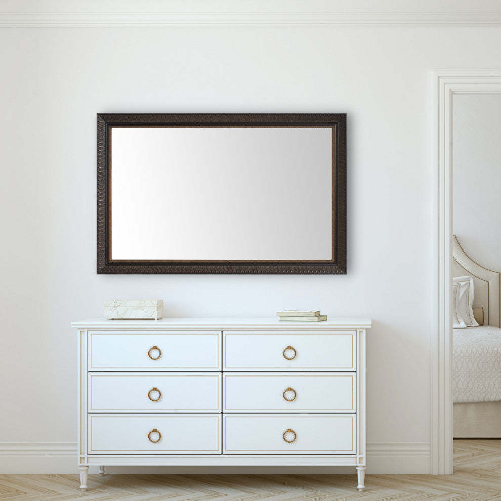 Napa Bronze Framed Wall Mirror, 36"x24"