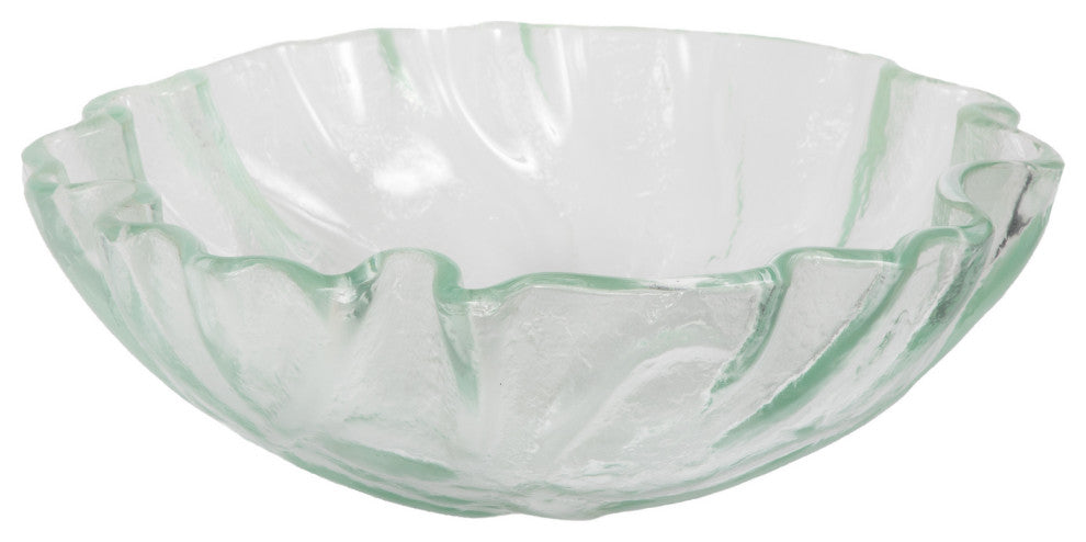 Eden Bath EB_GS11 Bathroom Clear Freeform Wave Tempered Glass Vessel Sink