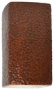 Ambiance, Small Rectangle, Open Top & Bottom Wall Sconce, E26, Incandescent, Hammered Copper