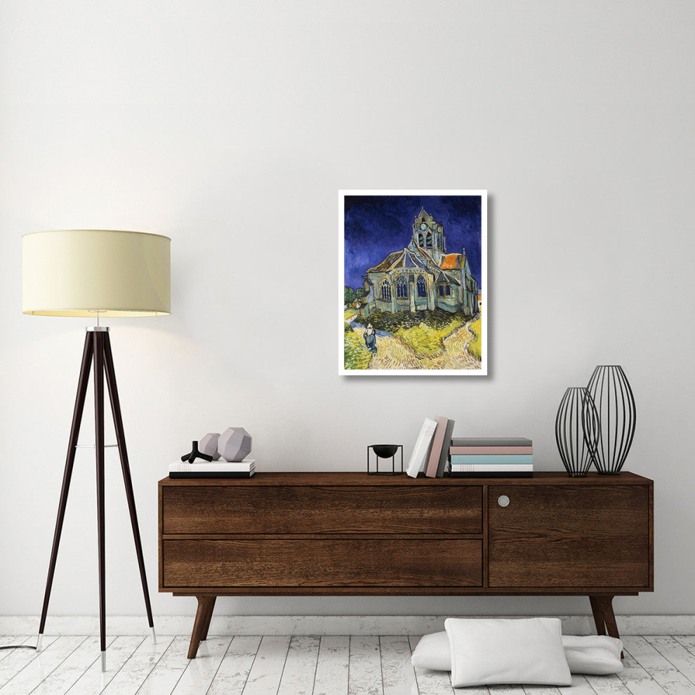 "The Church at Auvers" Digital Paper Print by Vincent Van Gogh, 26"x32"