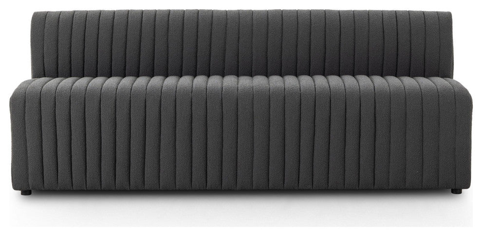 Augustine 82" Dining Bench Fiqa Boucle Charcoal