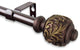 Tilly Curtain Rod, Cocoa, 48-84"