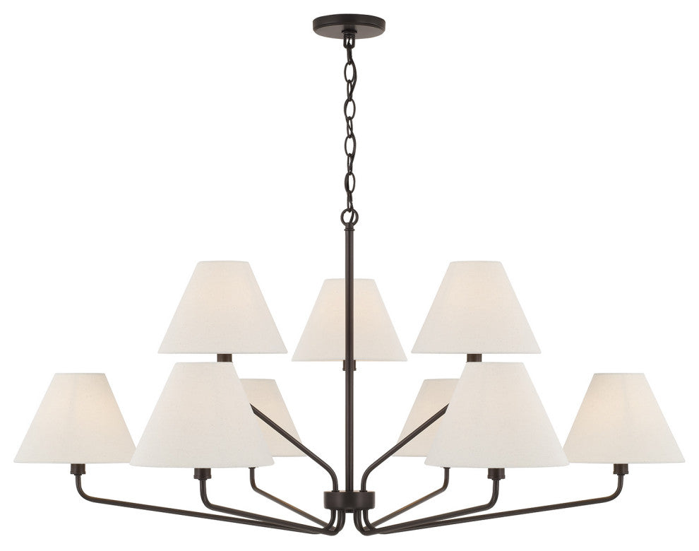 Capital Lighting 456691-713 Chadwick 9 Light 45"W Chandelier - Espresso