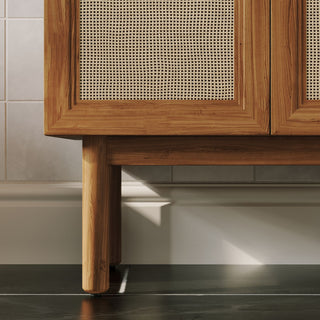 Hanalei Bathroom Vanity, Oak, 24", Single Sink, Freestanding
