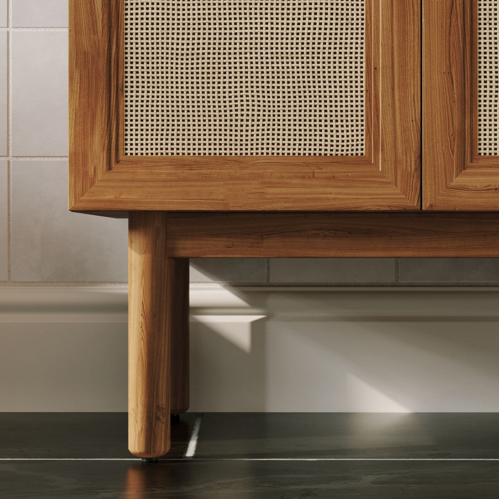 Hanalei Bathroom Vanity, Oak, 24", Single Sink, Freestanding
