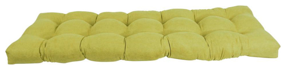 60-inch by 19-inch Tufted Solid Microsuede Bench Cushion