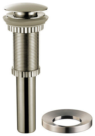 Pop Up Drain with Mounting Ring, Satin Nickel
