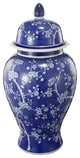 Well- Designed Flowers Ginger Jar In Blue and White