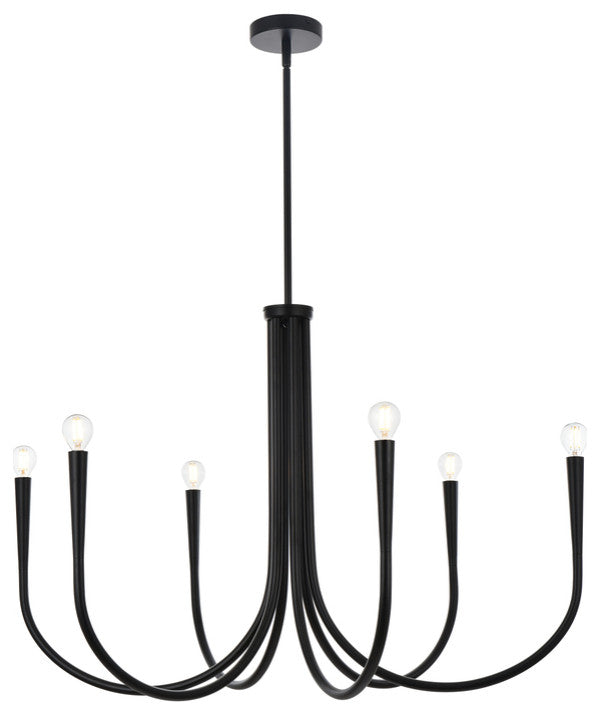 Home Living 36" Chandelier, Black