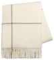Windowpane Cashmere Throw, Ecru