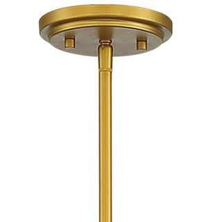 Vintage 4-Light Cage Chandelier, Walnut Gold