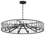 Maxim 21869 Odeon 10 Light 40"W Crystal Drum Chandelier - Black