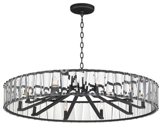 Maxim 21869 Odeon 10 Light 40"W Crystal Drum Chandelier - Black
