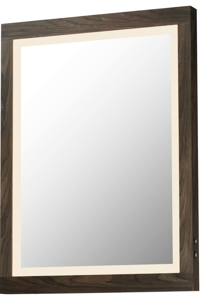 ET2 E42052 Sawyer 24"W x 36"H Rectangular Flat Framed Accent - Walnut