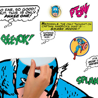 Marvel Classic Captain America Comic Peel and Stick Giant Wall Decal