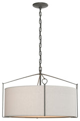 Bow Pendant, Natural Iron Finish, Flax Shade