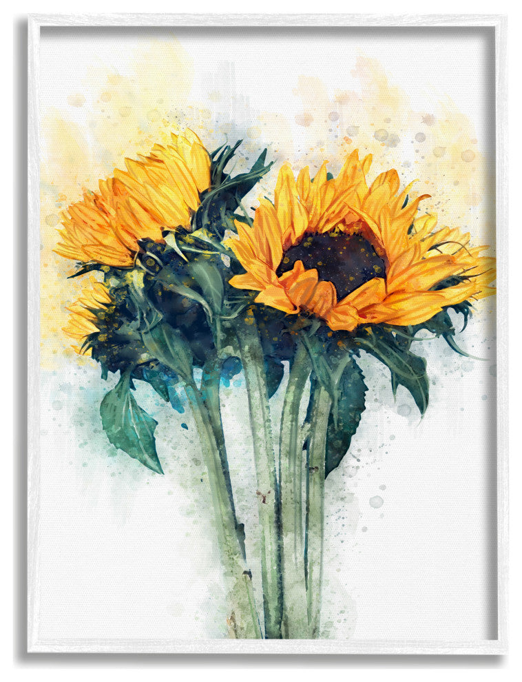 Sunflower Assortment with Watercolor Accent, 24 x 30