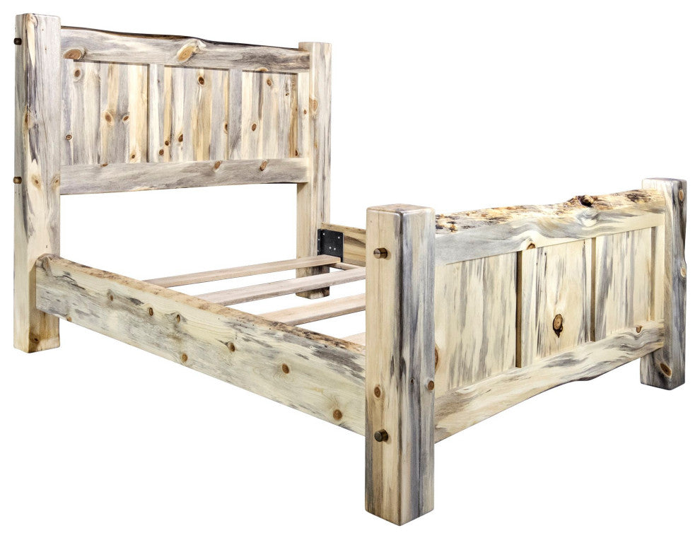 Big Sky Collection Live Edge Panel Bed, Full, Natural