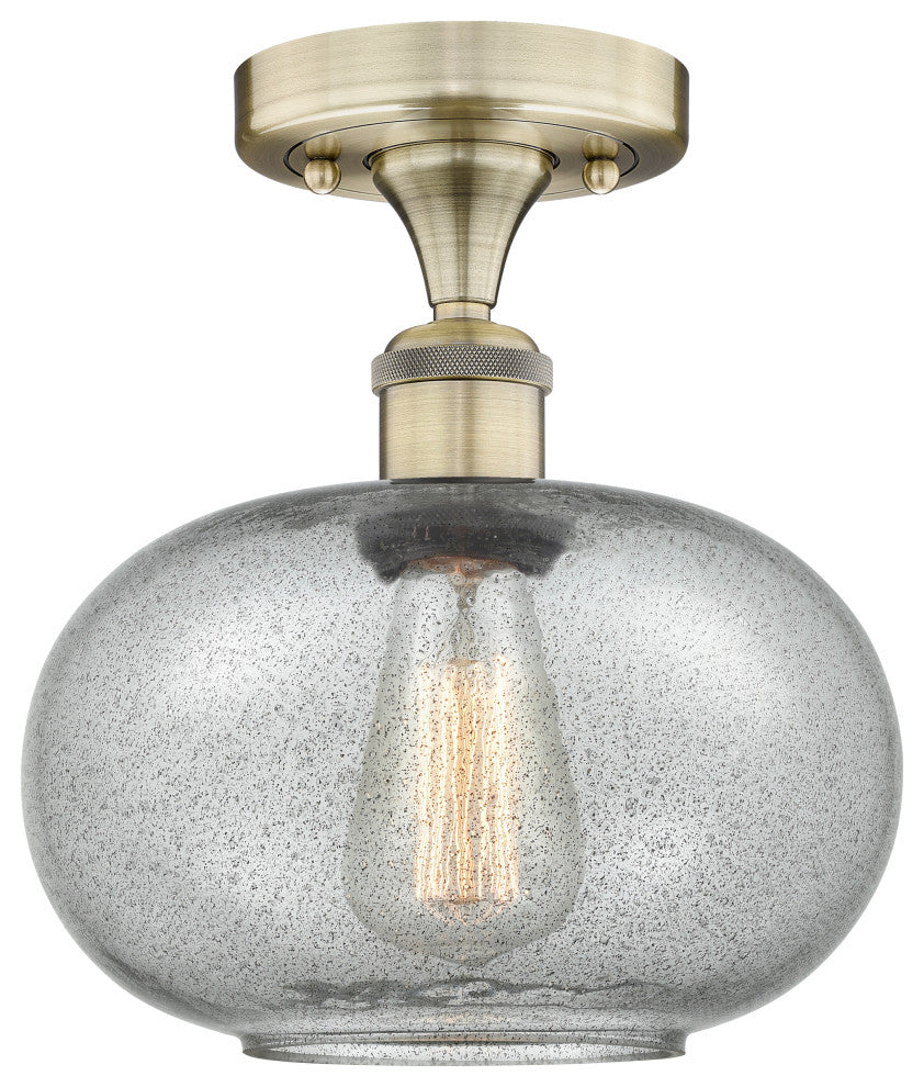 Innovations Gorham 1 9.5" Flush Mount Antique Brass