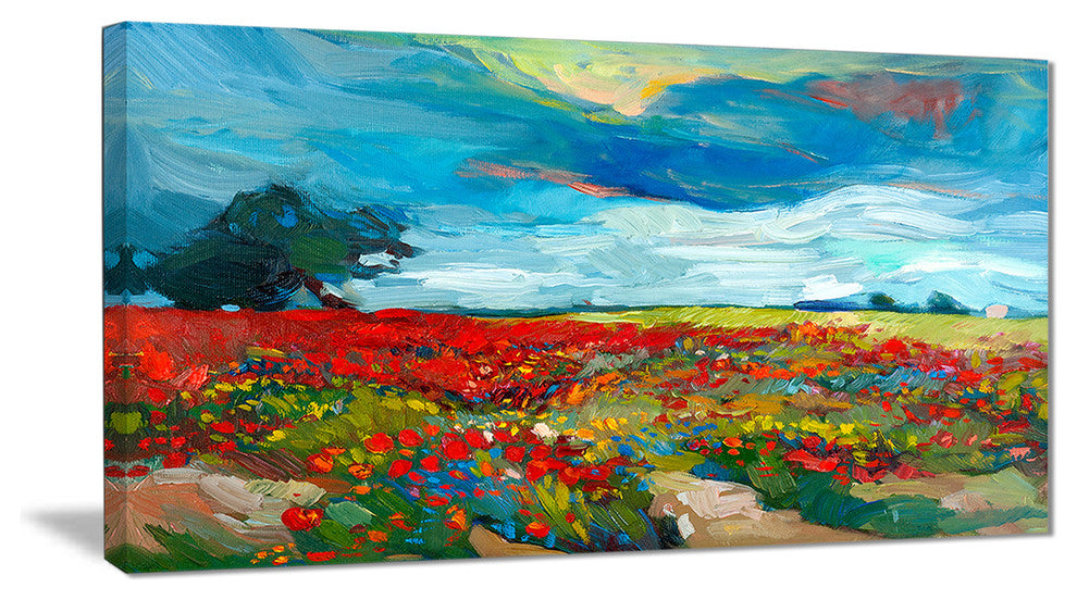 "Colorful Flower Fields" Canvas Print