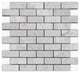 White Carrara Polished 1x3 Brick Marble Mosaic