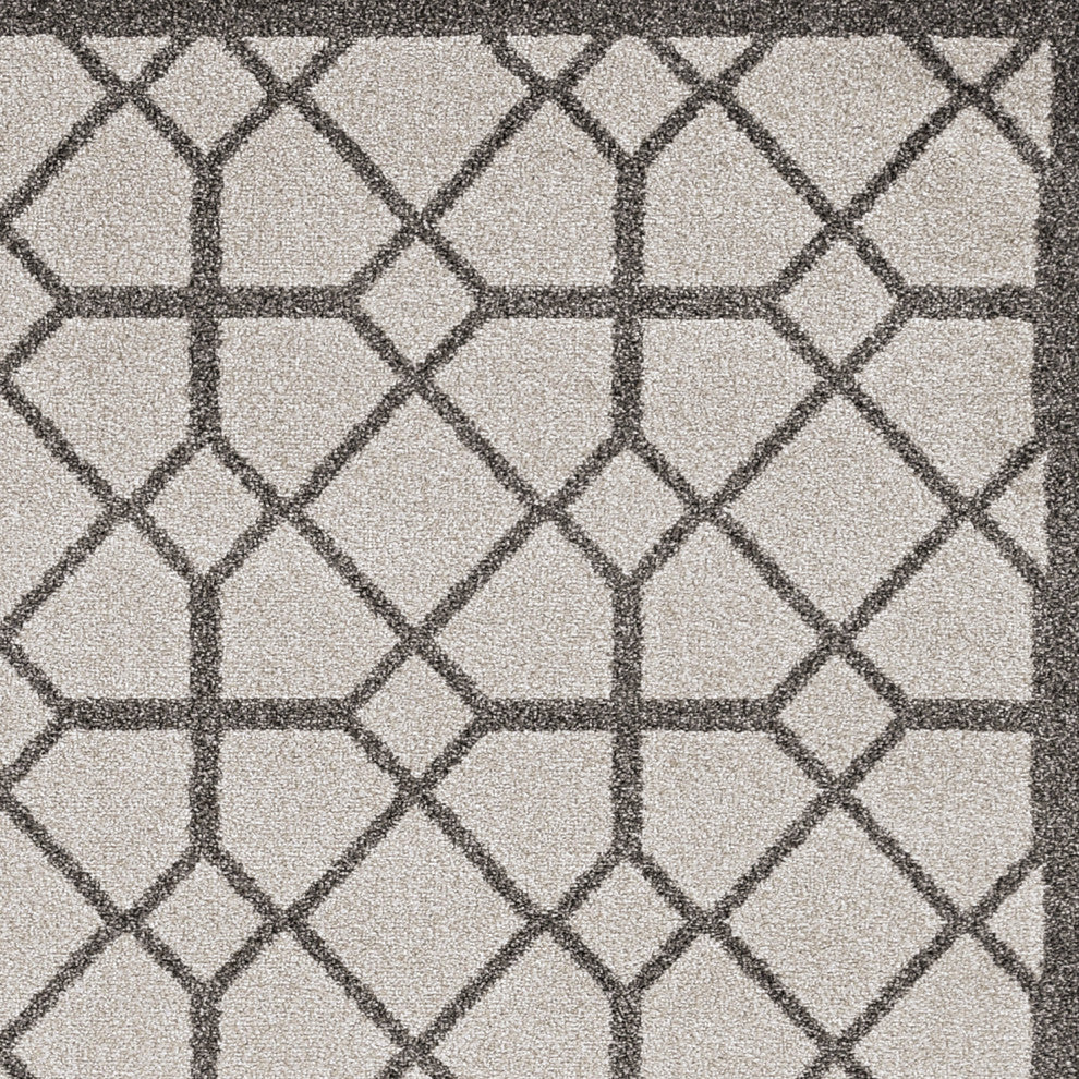KAS Lucia 2773 Ivory/Gray Scope Area Rug, 6'7"x9'6"