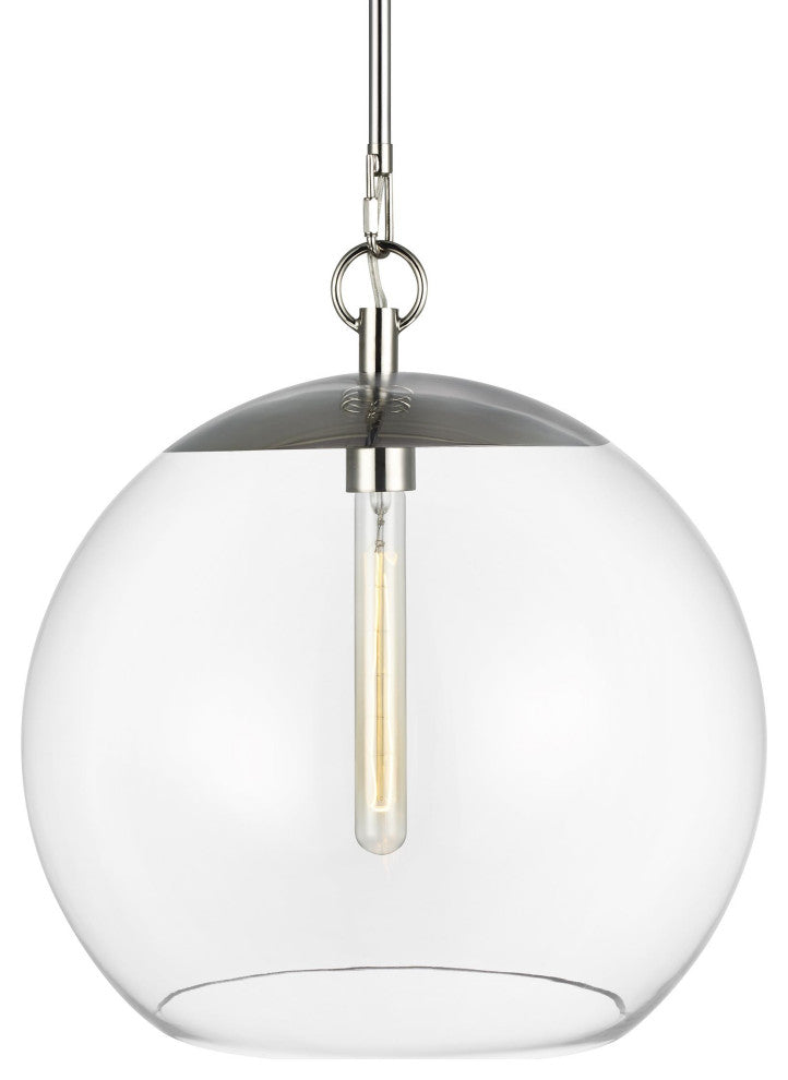 Atlantic Round Pendant, Polished Nickel