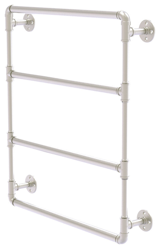 Pipeline Wall Mounted Ladder Towel Bar, Satin Nickel, 30"