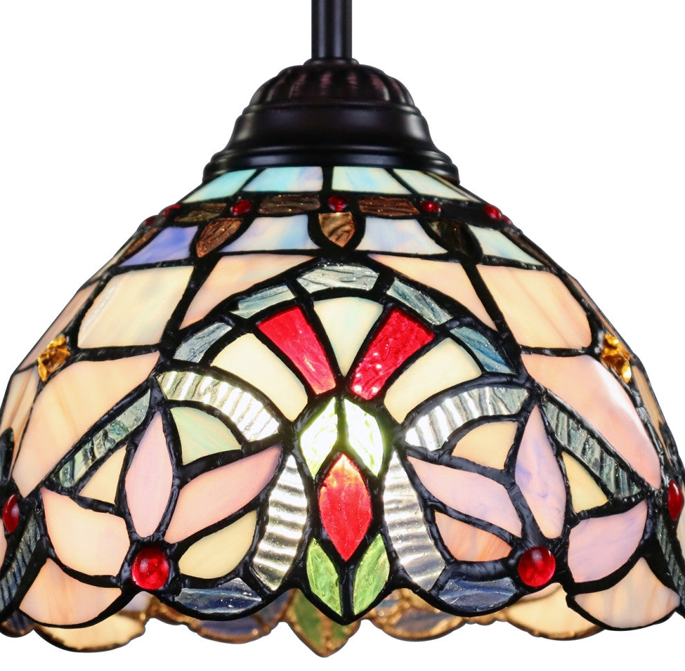 Chloe Lighting Victorian-Style Dark Bronze 1 Light Ceiling Mini Pendant 8"