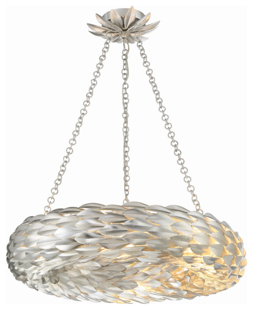 Crystorama Lighting Group 536 Broche 6 Light 24"W Wrought Iron - Matte White