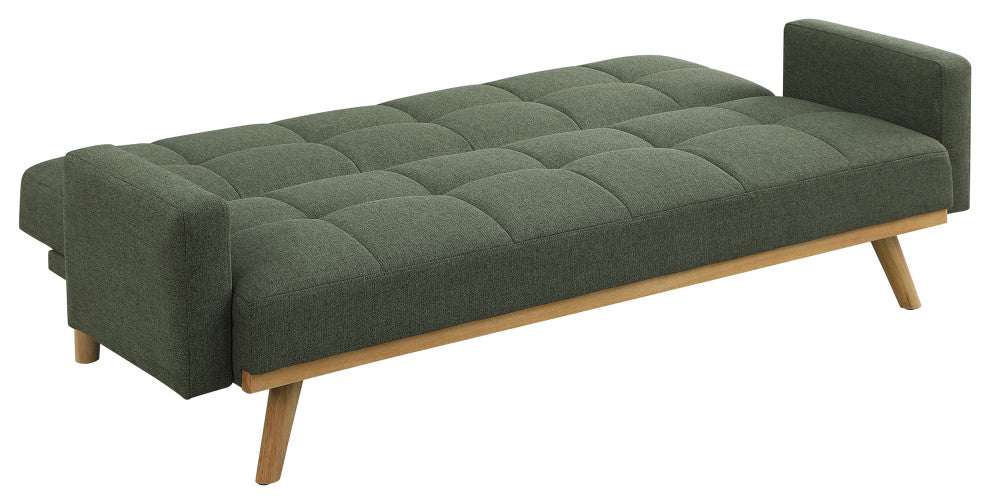 Kourtney Upholstered Tufted Convertible Sofa Bed Sage Green