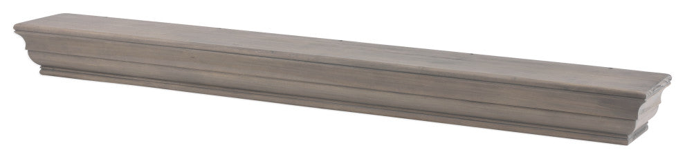 Dogberry Collections Shaker Wood Mantel, Ash Gray, 60"
