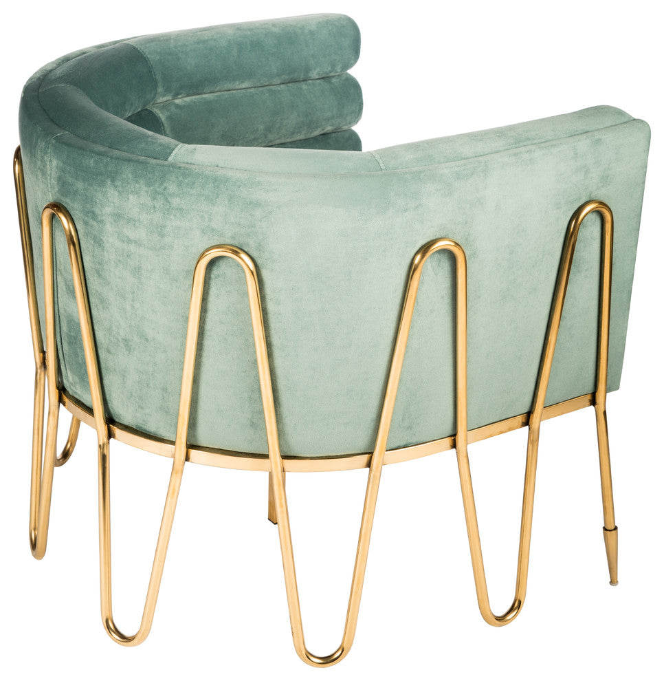 Alexa Gold Barrel Chair