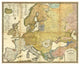 "Ethnographische Karte von Europa, 1847" Print by Heinrich Berghaus, 46"x38"