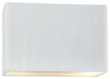 Ambiance ADA Wide Rectangle Wall, Closed Top, 16", Gloss White/Gloss White