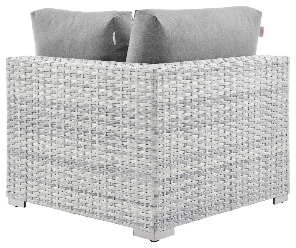 Lounge Chair, Rattan, Wicker, Gray, Modern, Outdoor Patio Balcony Garden