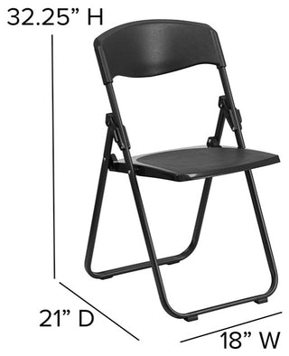 Black Plastic Folding Chair