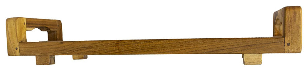 29" Natural Teak Wood Bath Tray and Seat With Handles