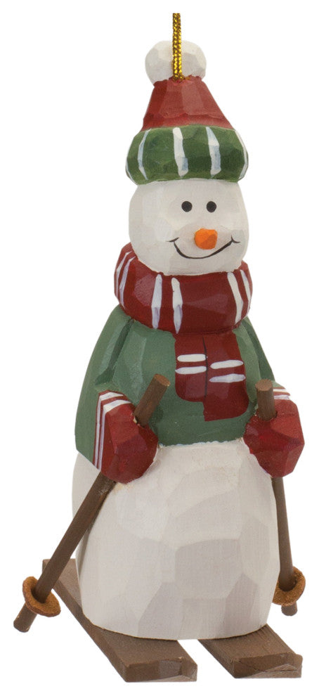Snowman on Skis Ornament, Set of 6