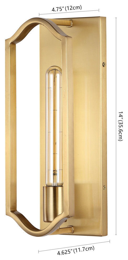 Chloe 4.75" 1-Light Modern Bohemian Iron LED Sconce, Gold