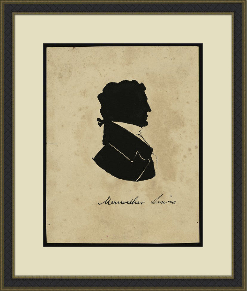 Colonial Male Silhouette 6, Giclee Reproduction Artwork
