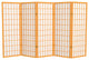 4' Tall Window Pane Shoji Screen, Honey, 5 Panels